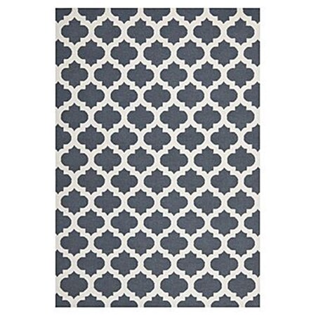 Safavieh 9 x 12 ft. Large Rectangle Contemporary Dhurries- Blue and Ivory- Flatweave Rug DHU623B-9